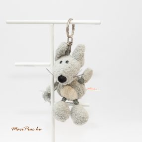 Plüss Nici Toys szürke egér kulcstartó