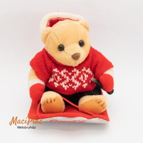 Coca-Cola szánkózó plüss medve