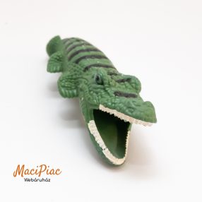Krokodil figura, gyalókatartó (gumi)