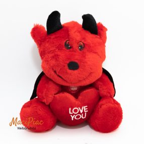 Tesco plüss kisördög Love You feliratú szívvel