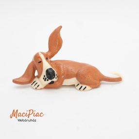 Vintage Basset Hound Kutya figura (gumi)