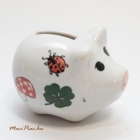   Porcelán szerencsehozó malac (mini dísz persely) Viel Glück