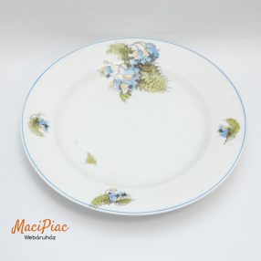   Porcelán nagy méretű kerek régi tányér kék virág mintával 1960-as évek