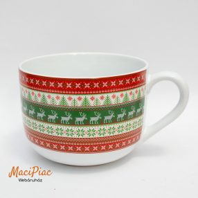   ERNESTO karácsonyi nagy méretű bögre 700 ml-es JUMBO porcelán csésze Díszdobozban! Új! Akciós!
