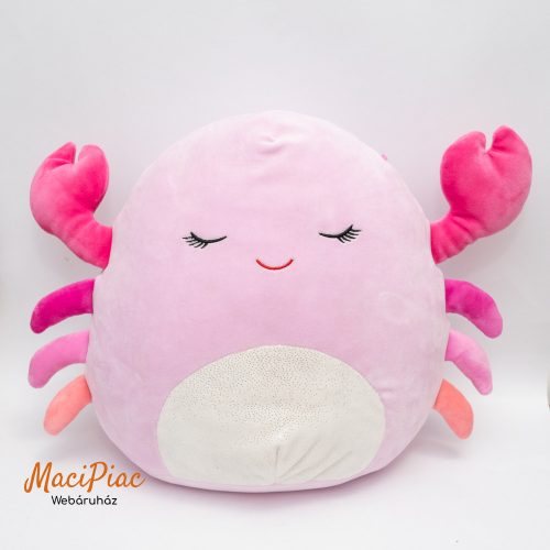 Rózsaszín rák alakú párna, díszpárna, formapárna Squishmallow Cailey Pink Hibája miatt akciós!