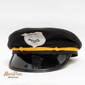   Rendőr sapka vagy rendőr kalap jelvénnyel jelmez kiegészítő Új!