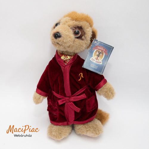 Plüss szurikáta köntösben, papír függő címkével OFFICIALS PRODUCT OF MEERKOVO Ritkaság! Aleksandr Meerkat / Meercat 