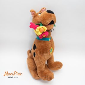   Plüss álló kutya, szájában virágok mesehős Scooby-Doo  (hímzett medál testre varrott)