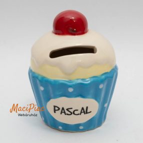 Porcelán muffin alakú persely PASCAL felírattal