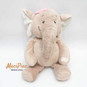   Plüss elefánt tépőzáras kezekkel, puha ölelni való, kis gyerekeknek is