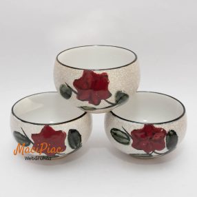   Porcelán pohár rózsa mintával 3 db különleges régi ritka darabok!