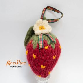   Egyedi kézi munka kötött, horgolt akasztható eper Handmade Austria 