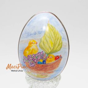   Húsvéti szétválasztható fém tojás bonbonier, dekoráció Ausztria