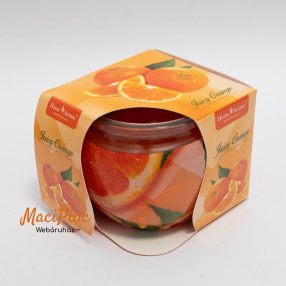   Gyümölcsös Juicy Orange nararancs illatú illatgyertya, poharas illatmécses - díszdobozban Home Aroma