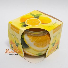   Gyümölcsös Lemon Crush sárga citrom illatú illatgyertya, poharas illatmécses - díszdobozban Home Aroma