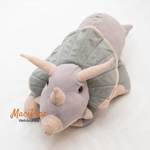 ASDA Plush Soft Toy Dinosaur Triceratops plüss szürke-kék nagy dínó, dinoszaurusz 