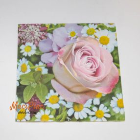   Virág, rózsa, kamilla mintás szalvéta Atelier 33x33 cm 2 rétegű Német!