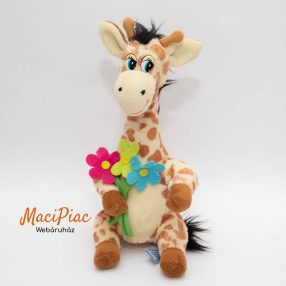 Plüss zsiráf virágokkal  BUMI márka (Magyar termék)
