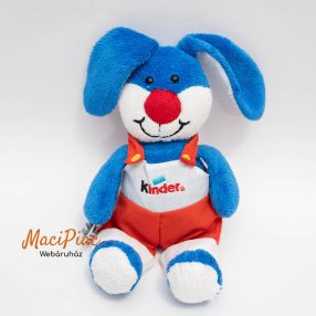   Kinder plüss nyúl, nyuszi kantáros nadrágban hímzéssel 