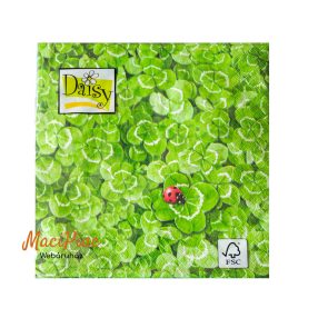   Lóhere katicával szilveszter mintás szalvéta Daisy új! 3 rétegű 33x33 cm 20 db