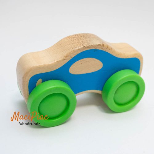 Fa kis autó műanyag kerekekkel, jól gurul Melissa & Doug Stacking Cars Wooden Baby Toy