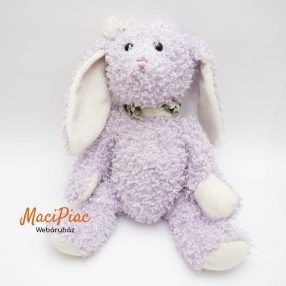   Plüss lila színű nyúl, nyuszi zsenilia anyagú, puha ölelnivaló