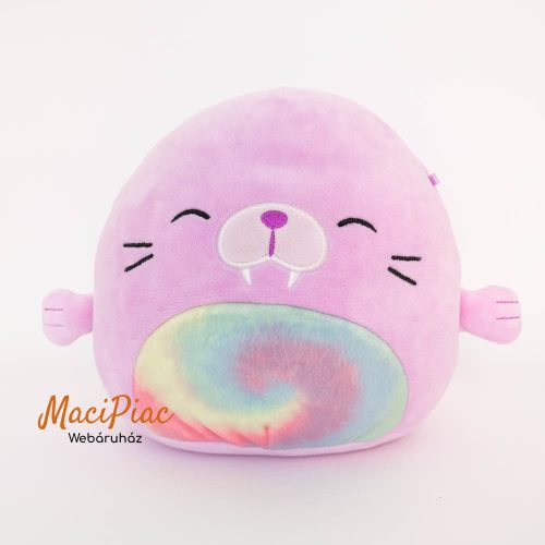 Plüss Original Squishmallows puha figura, rózsaszín fóka Kelly Toys 19 cm