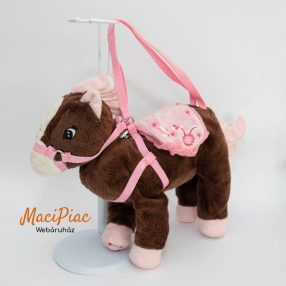   Plüss ló alakú kézben vagy alkaron hordható táska kislányoknak 