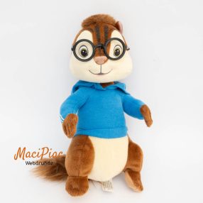   Plüss mókusok Alvin és a mókusok 2: Simon kék pólós szemüveges plüss mókus