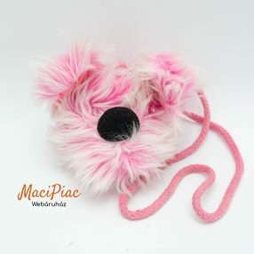   Kutya fej alakú plüss péztárca, táska (rózsaszín) nyakba akasztható Hamleys