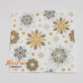   Hópehely mintás papír szalvéta Table@Home márkás Német 33x33 cm 3 rétegű