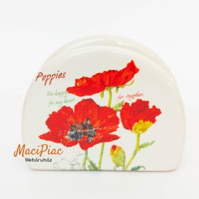   Porcelán pipacs mintás szalvéta tartó Banaquet FORYOUR HOME 