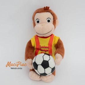   Plüss majom focilabdával Curious George bajkeverő majom mesehős Marvel Toys 2007