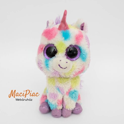 Unikornis plüss nagy csillogó szemű Ty Beanie Boos - WISHFUL the Unicorn 2015