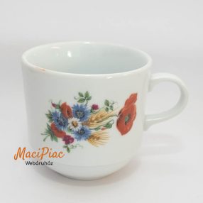   Porcelán mezei virág (búza, pipacs, búzavirág) mintás bögre KAHLA 55 G D R  jelzett Német