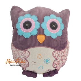   Kordbársony anyagű lila bagoly párna, dekoráció (eleje napfakított) PRIMARK HOME 