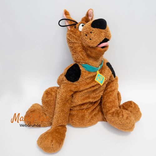 Plüss kutya mesehős Scooby-Doo nagy méretű hasa tépőzáras nagy zsebbel (akasztható)