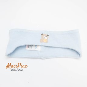   Fejpánt babának maci mintás kék Beauty Baby 0-6 hó pamut