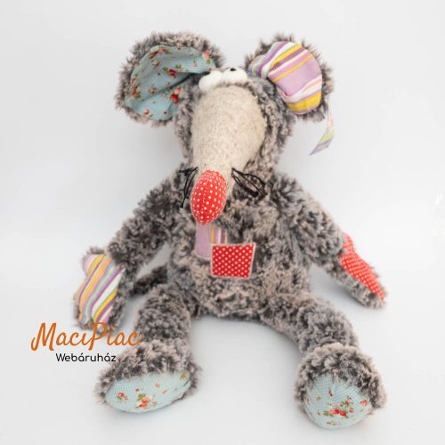 Plüss egér, nagyobb méretű puha, ölelnivaló MARLEY the Mause Soft Toys Ritkaság!