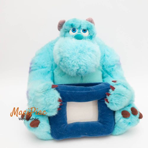 Disney Pixar Monsters INC. Szörny Rt. Sulley (Sullivan) kék plüss fényképtartóval a kezében fotó helyezhető bele