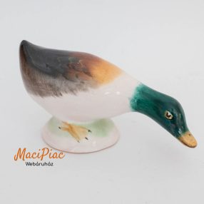   Bodrogkeresztúri porcelán vadkacsa figura, nipp, dísztárgy
