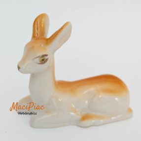   Vintage Polone ZHK porcelán figura fekvő őz, őzike Olenenok 1973-1996