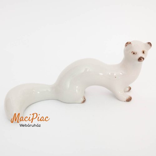 Retró Orosz Szovjetunió porcelán figura HERMELIN azaz fehér menyét Ermine Weasel Marten teljes 1970 Ritkaság!