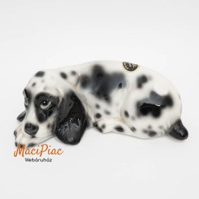   Kutya nipp, dísztárgy régi sérült porcelán (ragasztva van) jelzett ITAL DEKOR Handarbeit Cachorro Cocker Preto e Branco Pequeno CARBO IMPORT