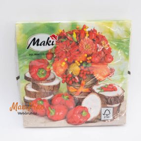   Őszi növények mintás szalvéta Maki POL-MAK új! 3 rétegű 33x33 cm 20 db