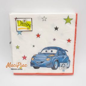   Kék autó mintás szalvéta Daisy új! 3 rétegű 33x33 cm 20 db