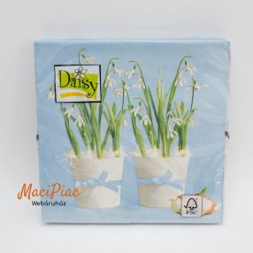   Hóvirág mintás szalvéta Daisy új! 3 rétegű 33x33 cm 20 db