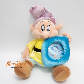   Plüss Disney Törpe CUCCIOLO a Hófehérke és a hét törpe meséből Kuka fényképtartó van a kezében plüss képkeretes az ékkő