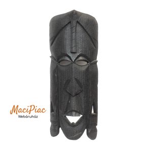   Eredeti valóban afrikai fából faragott nagy méretű maszk fali dísz totem 60 cm magas