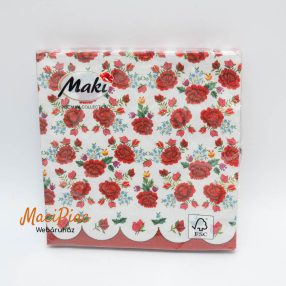   Rózsa mintás szalvéta Maki POL-MAK kollekció 1 csomag 33x33 cm 3 rétegű 20 db